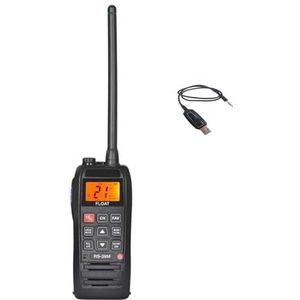 Marine Transceiver RS-39M VHF IP-X7 Waterproof Handheld Walkie Talkie Float Boat Vessel Talk Two Way Radio(Add Cable)