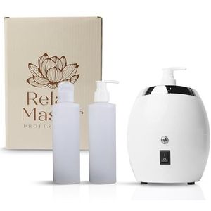 Massage Olie Verwarmer Hout-look - Relax Master® - Professioneel Elektrisch Massage Apparaat – Olieverwarmer - Massagesalons - Guasha - Wellness - Spa (Rond)