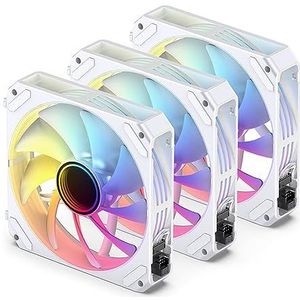 Zdprkqzvz ZG-120B/W CPU Koelventilator Reverse Case Fan Draadloze Splicing Side Light Guide 5V ARGB PWM 120mm Chassis Fan