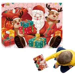 Kartonnen puzzel,Kerstman kartonnen puzzel - Grote puzzel winter Kerstman decoratie voor meisjes, kinderen, kinderen van 2-8 jaar Artsim
