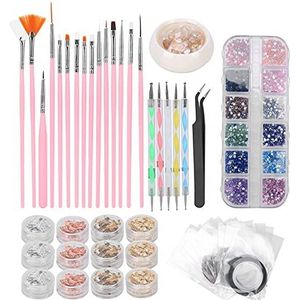 DIY Nail Art Set, Manicure Tool Nail Puntjes Pen Nail Art Decoratie Kit Nagel Decoratie Meisje Cadeau voor Nail Art Salon voor Huishouden