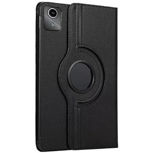 360 Graden Roterende Folio PU Lederen Tablet Case Geschikt for Lenovo Xiaoxin Pad 2024 TB331FC 11 inch Stand Case(Black)