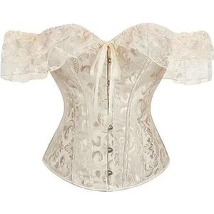 Corsettops for dames - Shapewear Overbust Lingerie Renaissance Design for dagelijks gebruik of speciale gelegenheden(Beige,6XL)