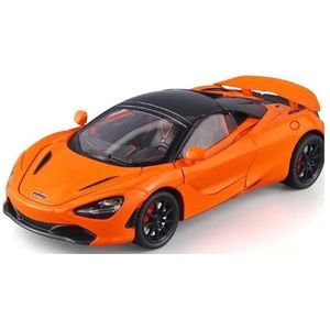 Mclaren 720s 1:24 Super Sportcar geluid en licht miniaturen legering gegoten model auto presenteert voor kind cadeau metaal (kleur: oranje, maat: niet hebben)