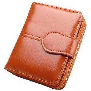 XIANGFANSQ portemonnees voor dames Hot Koop Wallet kort Portefeuille Women's Purse Zipper Amp; Button Purse Red Small Wallet Coin Pocket