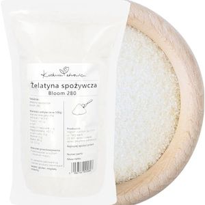 Levensmiddelkwaliteit gelatine - Kuchnia Zdrowia - Bloom 280 poeder - Voor gewrichten en botten - Zuivere samenstelling - Lekvrije verpakking met ritssluiting - Doypack: (500 Gram)