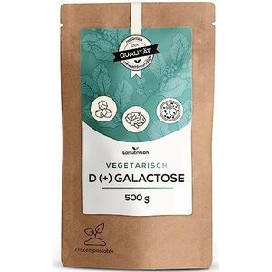 D-Galactose - Poeder - 500 g - Slijmsuiker - Kwaliteit uit Oostenrijk - Vegetarisch - Zuiverheidsgraad van 99%