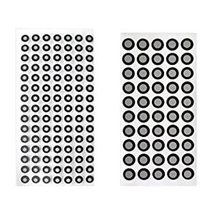 3D-scandoelen Fotogrammetrische sterk reflecterende markeringspunten 6 buitenste 10 markeringspunten 3D-scanner richtpunt kan worden gecodeerd stickers voor 3D-scannen(Inner9out12(1000 points))