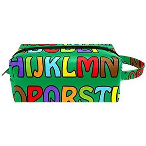 Draagbare Travel Cosmetische Zakken, Borstel Pouch met Draaghandvat, Ronde Gouden Taurus Klok Patroon Reizen Waterdichte Toilettas Accessoires Organizer voor Vrouwen Meisjes