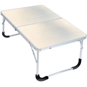 bed tray Opvouwbare draagbare tafel Camping picknick tuinmeubilair Aluminium laptop computertafel Duurzame ultralichte klaptafel folding lap desk (Color : White)