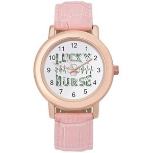Lucky Nurse Clover Heartbeat Horloges Voor Vrouwen Mode Sport Horloge Vrouwen Lederen Horloge