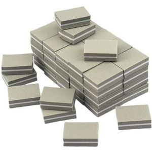 50 Stuks Mini Buffing Bestanden Blok Pedicure Manicure Kleurrijke Nail Art Slijpen Buffer Strips Polish Gereedschap Grijs