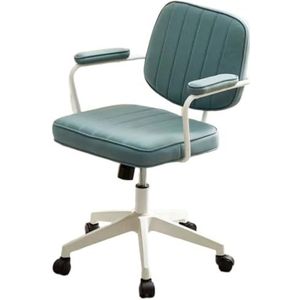 Armloze, breed verstelbare draaibare gewatteerde stoffen bureaustoel met gekruiste benen