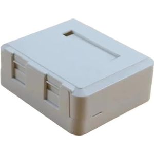 Computernetwerkkabelaansluitdoos met enkele/dubbele poort kan worden uitgerust met CAT5E CAT6 klasse 5 en klasse 6 spraakmodule(Dual port box)