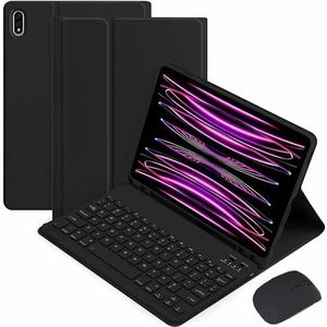 CLALOC Toetsenbordkast voor Samsung Galaxy Tab A7 2020 10.4 inch Ingebouwde S Penhouder Slim Smart Cover met afneembaar Bluetooth toetsenbord voor Galaxy Tab A7 2020 (SM-T500/T505/T507),zwart