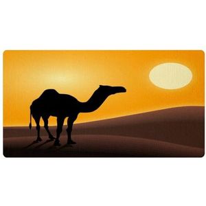 VAPOKF Camel in Desert Volle Maan Keukenmat, Antislip Wasbaar Vloertapijt, Absorberende Keukenmatten Loper Tapijten voor Keuken, Hal, Wasruimte