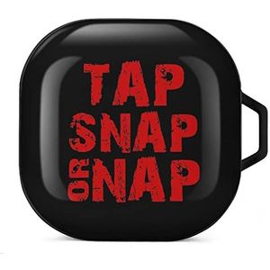 Tap Snap Or Nap Braziliaanse Jiu Jitsu oordopjes hoesje compatibel met Samsung hard shell beschermhoes zwart stijl