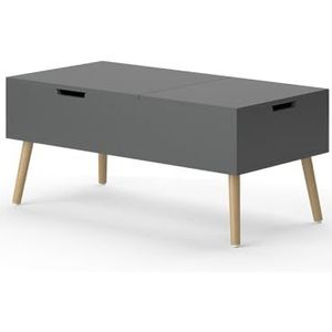 Vicco Salontafel Riga antraciet 100 x 50 cm uittrekbaar woonkamer