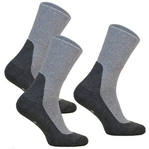 3 paar Diabetische Sokken Drukloz MEDIC DEO COTTON - Katoenen, Antibacteriële, Anti-geur, Naadloos sokken diabetes Heren en Dames (3 paar: 38-40, Grijs)