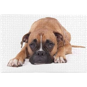 Boxer Hond 1, puzzel 1000 stukjes houten puzzel familiespel wanddecoratie