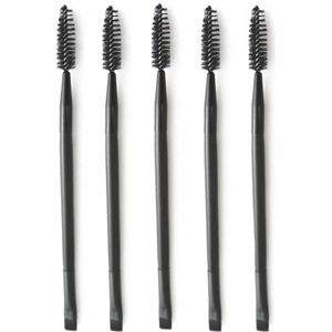 5 STKS Dual Ended Wimper Wenkbrauw Borstel Hoekige Eye Brow Borstel voor Voering Vormgeven Wenkbrauwen Wimpers