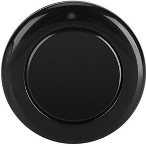 433MHz ronde draadloze afstandsbediening met één knop en indicatielampje (zwart)