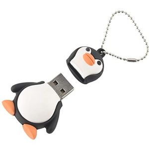 32GB Nieuwigheid Leuke Baby Penguin USB 2.0 Flash Drive Data Memory Stick Apparaat - Zwart en Wit