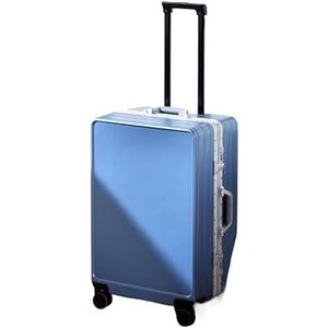 Case Universal Mute Wheel Grote capaciteit aluminium frame koffer 20 inch wachtwoord handbagage met wielen Valises (Color : Blue, Size : 20 inch)