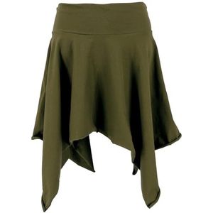 Guru-Shop, Pixi Diprokje, Elfine Rokje/Top, Olijf/Pixi, Katoen, Size:M/L (38), Rokken/kort