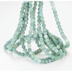 Natuurlijke groene steen kralen Jades kristal Turkoois losse spacer kralen voor sieraden maken DIY handgemaakte armband ketting 4-12 mm-groen mat-6 mm ongeveer 61 kralen