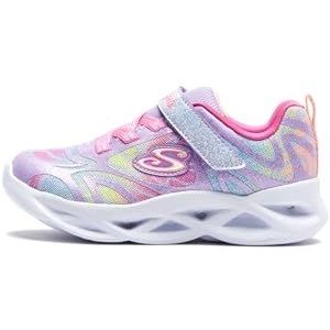 Skechers Kids Girls Twisty Brights-Dazzle Flash Sneaker, Lavender/Multi, 6 Toddler