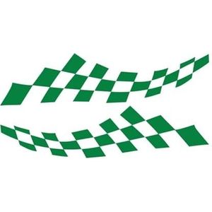 60cmX120cm Auto Racing Sport Sticker Auto Vinyl Decal Waterdicht Verwijderbare Auto Sticker Cover Decal Auto Decoratie(Color:Green)