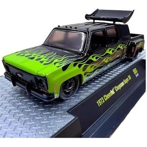 Schaal Automodel 1:64 Voor Cheyenne Super 30 1973 Pickup Legering Emulatie Automodel Statische Collectible Toy Gift Cars Replica