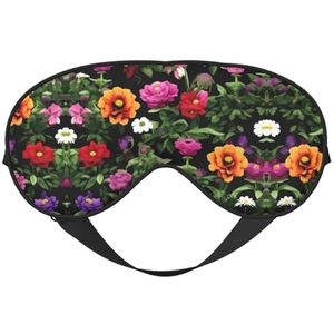 Thug Life Zachte oogmasker met bloemenprint voor dames en heren, comfortabel met verstelbare riem voor reizen, yoga, dutje in ploegendienst