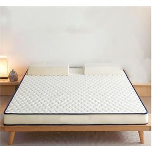 Matras Van Volledige Grootte, Latexmatras, Traagschuimmatras, Huishoudelijk Tatami-slaapmatkussen, Enkele En Dubbele Studentenslaapzaal Stapelbed Verhuurmatras (Color : White, Size : 120 * 190CM*6CM)