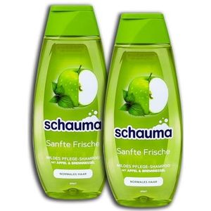 2 stuks Schauma shampoo, zachte frisse appel en brandnetel, 2 x 400 ml