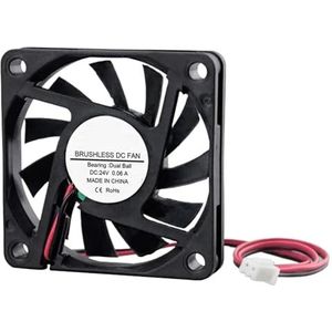Ventilator met dubbele kogellagers, 24 V, 6 cm, 60 x 60 x 10 mm, borstelloze ventilator voor computerbehuizing, 24 V, 6 cm, 60 x 10 mm