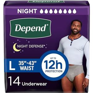 Depend Night Defense Incontinence Unwear for men Large