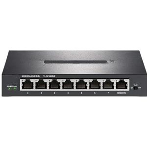 SOEWGAIJI 8-Port 100Mbps VLAN Ethernet Switch Netwerk Hub 100BASE-T Internet Splitter MDI/MDIX Loop Detectie Automatisch TL-SF1008VE (Kleur: EU Adapter)