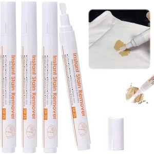 Onmiddellijke vlekverwijderaar pen, 4 stuks vlekverwijderaar pen voor kleding, effectieve vlekverwijderaar voor kledingpen, draagbare stoffen stoffen vlekpen voor kleding, trainers, huishoudelijke