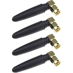 VGOL 4 Stks 2.4 Ghz WiFi Bluetooth Antenne RP SMA Mannelijke Dual-Band WiFi Antenne Fit voor 2400-2500MHz Draadloze Modules Waterdichte Bluetooth Antenne Lijm Koper