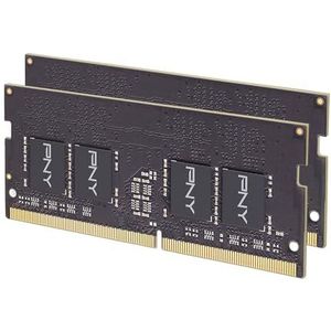 PNY Prestaties 16 GB (2 x 8 GB) DDR4 DRAM 3200 MHz (PC4-25600) CL22 (compatibel met 2933 MHz, 2666 MHz, 2400 MHz of 2133 MHz) 1,2 V notebook/laptop (SODIMM) computergeheugenkit - MN16GK2D43200-TB