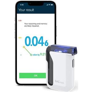 BACtrack Mobile Smartphone Blaastest, Professionele Nauwkeurigheid, Draadloze Connectiviteit met Apple iPhone, Google & Samsung Android-apparaten