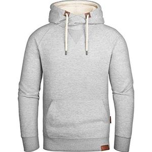 Grin&Bear Herentrui met capuchon met cross-over-capuchon GEC477, gemengd grijs, L