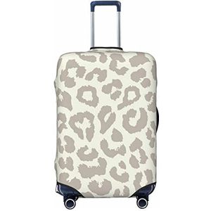 CARRDKDK Koe spot bedrukte koffer cover, bagage beschermer koffer cover, individuele bagage hoezen met hoge elasticiteit (S, M, L, XL), Bruin Patroon Luipaard, S(26''H x 19''W)