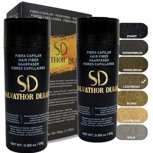 Salvathor Duran Haarvezels 25g x2 - Twee Stuks - Haarvezel Duo (50 gr. Totaal) (Licht Bruin)