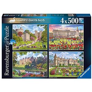 Ravensburger Happy Days Royal Residences 4X 500 Piece Jigsaw Puzzle for Adults & Kids Age 10 Years Up