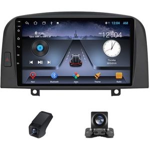 Carplay autoradio 2 Din geldt voor Hyundai Sonata NF 2004-2008 met Android Auto Bluetooth 9 inch touchscreen autoradio met FM-radio/GPS stuurwielbediening + achteruitrijcamera(A,X1)