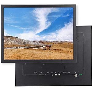 15 Inch 4:3 1024x768 Full HD Drinkbaar Monitor met Afstandsbediening, Ondersteuning VGA/HDMI/AV/BNC Input, VESA, Compatibel met PC, TV, CCTV, Computer, Camera, Drone, Raspberry Pi(zwart)