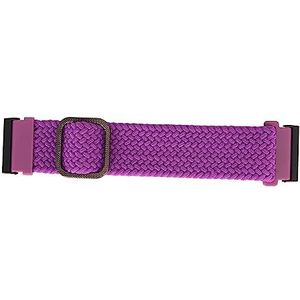 Horlogeband, 24 Mm Nylon Vervangende Horlogeband, Verstelbare Ademende Roestvrijstalen Elastische Gesp voor Sport voor Dames (Paars)